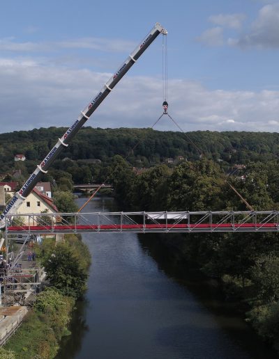 Kranmontage Rohbrücke in Roßwein