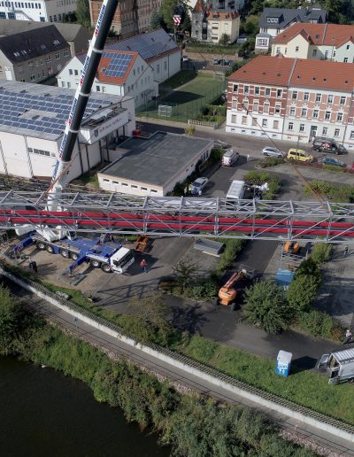 Kranmontage Rohbrücke in Roßwein